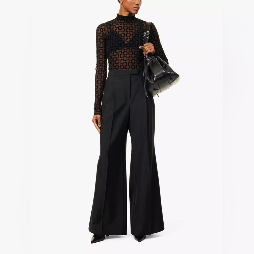 GIVENCHY
Logo-jacquard long-sleeve mesh body